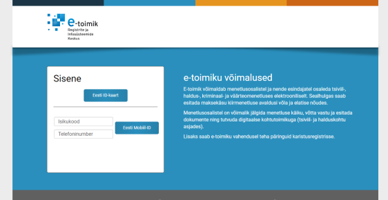 Uuenes avaliku e-toimiku veeb
