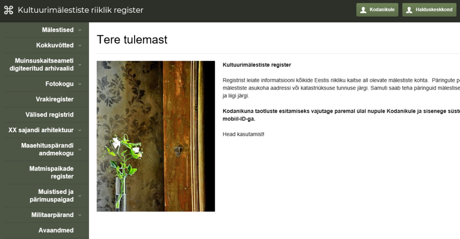 2. oktoobril toimub RIK-is kultuurimälestiste registri lisaarenduste hanke infopäev